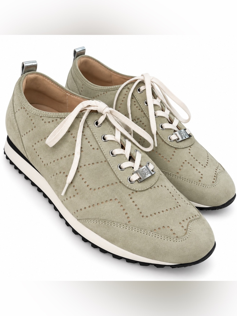 Hassia Barcelona Women’s Pistachio Suede Leather Sneakers 6.5 H UK / 9 wide US